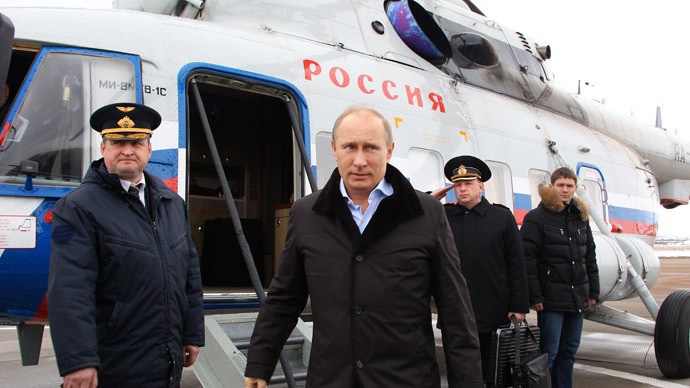 Trực thăng Mi-8 chở Tổng thống Putin